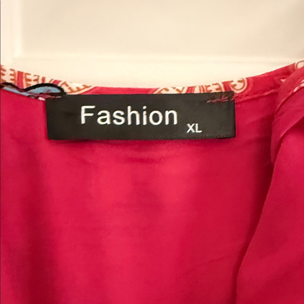Bohemian Red Patterned Dress - Picture 2 of 2